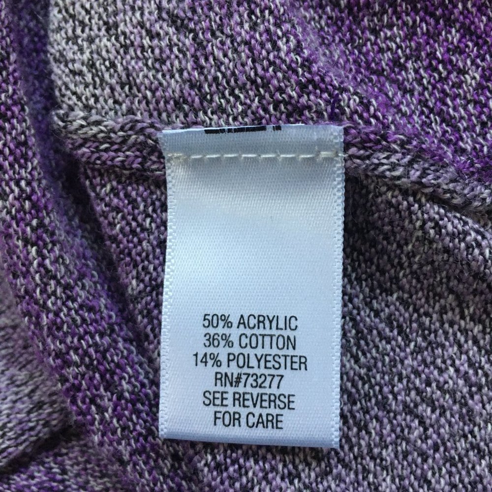 Croft & Barrow Women's Plus Lavender Pink Boatneck Space-Dye Light Knit Sweater - Picture 9 of 15